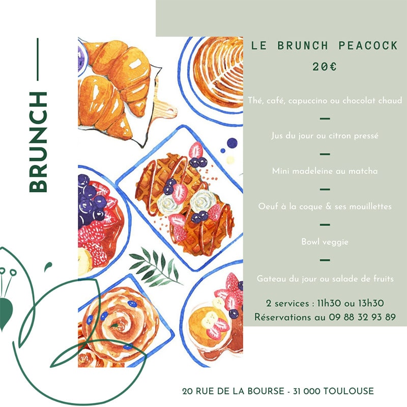 brunch peacock toulouse